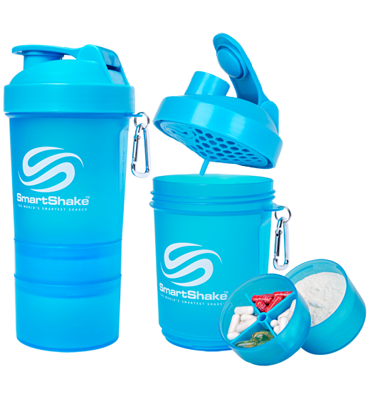 SmartShake Shaker Cup Neon Blue 600ml RRP 8.99 CLEARANCE XL 3.99